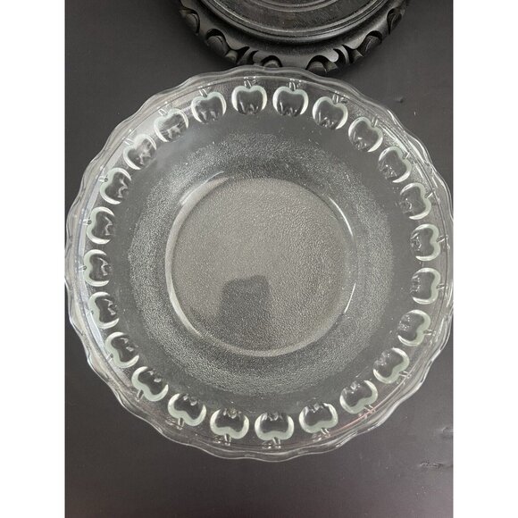 Vintage Frosted Ocean Glass Apple Serving Bowl 9” - Picture 1 of 7